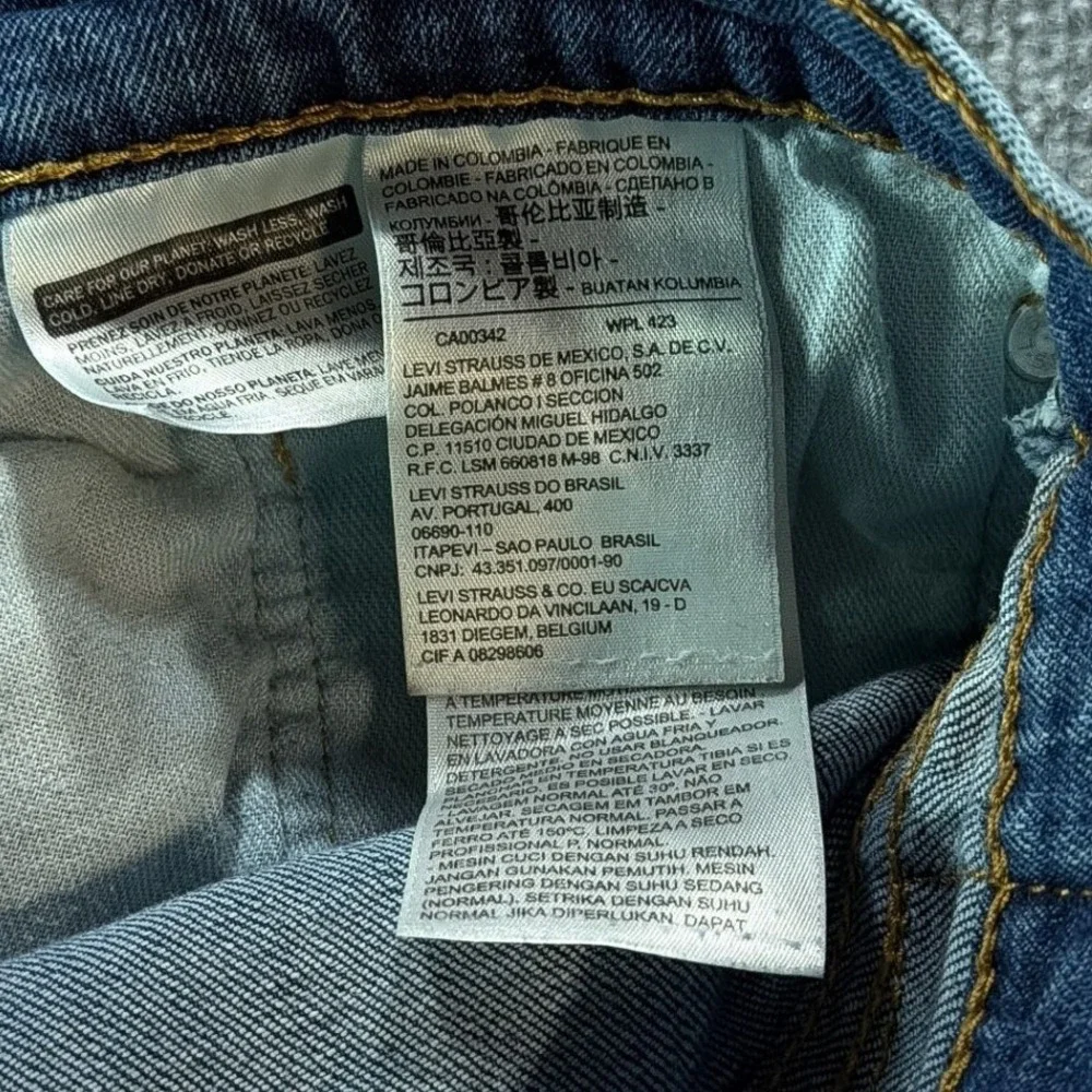 Classic Levi Strauss 505 Regular Fit Straight Leg Blue Denim Jeans Mens 36x30